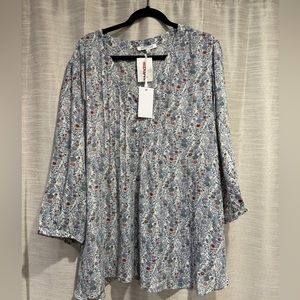 Plus Floral Blouse